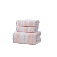 恒源祥暖彩条浴巾三件套 HYX029MJ 暖彩条浴巾三件套-橙色 面巾35X74*2 浴巾65X130cm*1