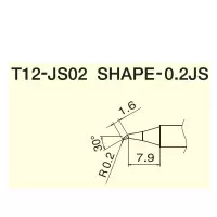 原装进口HAKKO(白光) FX951专用焊嘴弯尖型 T12-JS02 不涉及维保