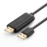 绿联 US166 USB2.0 对拷线 镀金接口 黑色 2米 20233
