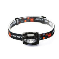 北山狼 夜间跑步头灯LED感应头灯强光充电超亮夜间多功能头戴式夜钓灯钓鱼灯 金刚感应头灯-充电式-黑色