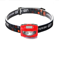 北山狼夜间跑步头灯LED感应头灯强光充电超亮夜间多功能头戴式夜钓灯钓鱼灯 金刚感应头灯-充电式-红色