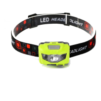 北山狼夜间跑步头灯LED感应头灯强光充电超亮夜间多功能头戴式夜钓灯钓鱼灯 金刚感应头灯-充电式-清新绿