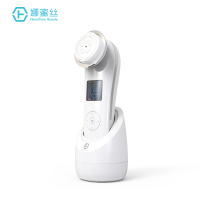 娜蜜丝 nanoTime 导入导出智能美容仪 脸部嫩肤多功能家用 毛孔清洁器 射频瘦脸仪神器 白色