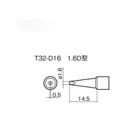 原装进口HAKKO(白光) FX890专用焊嘴一字(扁平)型 T32-D16 不涉及维保