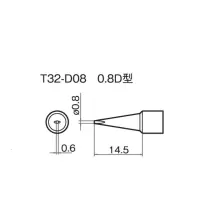 原装进口HAKKO(白光) FX890专用焊嘴一字(扁平)型 T32-D08 不涉及维保