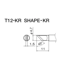 原装进口 HAKKO(白光) FX951专用焊嘴刀型 T12-KR 不涉及维保