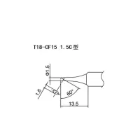 原装进口HAKKO(白光) FX888D专用焊嘴马蹄型 T18-CF15 不涉及维保