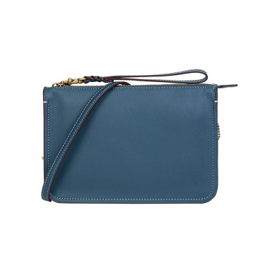 coach/蔻驰女士铬鞣皮革手拿包单肩包21038 oll6i深牛仔蓝