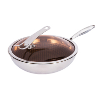 火象 (Fire elephants) 千福白钢炒锅 炒锅32CM HXG-CG104