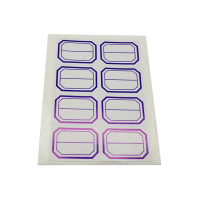 欧标 自粘性标贴 A1163 27*37mm 8枚/12张 12张/本 25本/包 蓝色 单位:本