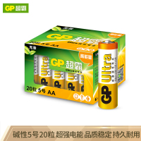 超霸(GP)5号碱性电池干电池20节装AALR6 适用于照相机/鼠标/玩具/剃须刀/门铃/医疗仪器/电动工具