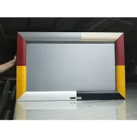 JAVES 120寸16:9 固定安装画框幕高档棕色皮纹框金属幕面