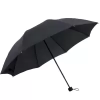 三折黑胶雨伞定制