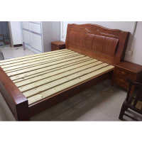 实木橡木双人床 1.8m床 搭配1个床头柜