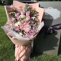 Zs-礼仪花束 鲜花 扇形 定制(80cm)