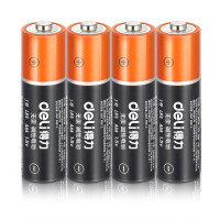 得力5号 4节/卡 电池碱性电池 适用于儿童玩具电子门锁鼠标遥控18501(100卡起订,低于起订量不发货)