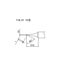原装进口HAKKO(白光） FX888D专用焊嘴马蹄型 T18-C1 不涉及维保