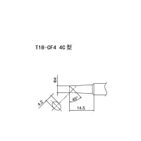 原装进口HAKKO(白光） FX888D专用焊嘴马蹄型 T18-CF4 不涉及维保