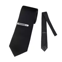 施华洛世奇SWAROVSKI Tie With Clip 进口纯羊毛领带配水晶领带夹5497416