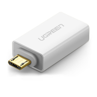 绿联 US195 Micro USB转USB2.0转接头 白色 30529