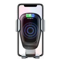 倍思 金属重力车载支架无线充电器