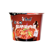 康師傅酸辣牛肉桶面119g*12桶/箱