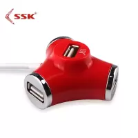 【苏宁自营】飚王(SSK) 4口USB2.0水管集线器集线器 HUB SHU012 红色 计价单位：个