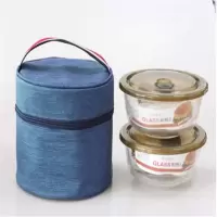 耐热玻璃保鲜碗保温包二件套 100起订