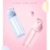 物生物(RELEA)move塑料杯运动水杯随行耐高温透明防摔吸管杯大人杯