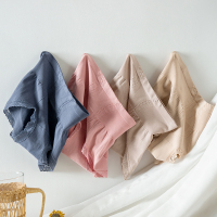 俞兆林2条装日系透气内裤女纯棉全棉档中高腰弹力蕾丝无痕平角裤