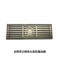 安赛瑞 510083 全铜青古铜色长条防臭地漏