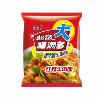 康師傅超级福满多红烧牛肉袋面115g*24袋/箱
