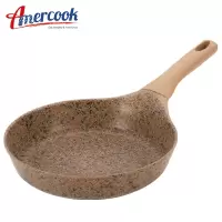 AMERCOOK阿尔菲麦饭石煎锅不粘锅26cm无盖 家用煎锅平底锅煎盘煎饼煎蛋锅煎牛排锅 多功能明火电磁炉通用锅具