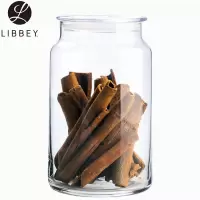 Libbey利比 可叠放玻璃密封罐密封瓶储物罐奶粉瓶茶叶罐调味罐1000ml单支