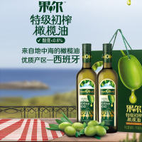 QGH 鲁花果尔橄榄油简装 750ML*2瓶/箱