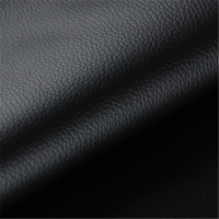 色匠 pu皮料加厚PU皮革面料人造汽车座垫 荔枝纹 黑色1m*1.38m