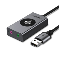 绿联 CM190 USB 7.1声道音效声卡 星空灰 50711