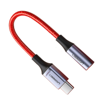 绿联 US322 Lightning公转3.5mm母音频转接线 红色 70507