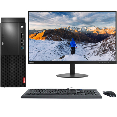 联想(Lenovo)启天商用M425台式电脑 23.8英寸显示器（ I3-8100/4G/1T+128G/2G独显)GD