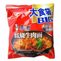 康師傅大食袋红烧牛肉袋面145g*24袋/箱