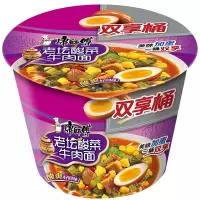 康師傅双享桶老坛酸菜牛肉面153g*12桶/箱