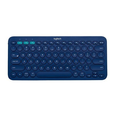 罗技（Logitech）K380无线蓝牙键盘多功能便携智能蓝牙安卓苹果电脑手机 多设备蓝牙键盘 蓝色