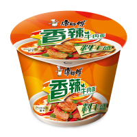 康師傅料丰盛香辣牛肉桶面 112g*12桶/箱