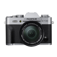 富士微单X-T20 XC16-50II 银色 2430万像素 XT20 翻折触摸屏 4K+64G卡