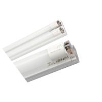 FSL 佛山照明t8灯管一体化led灯管支架 双管平盖 1.2米18W含两根灯管 黄光