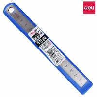 得力(deli) 8461不锈钢测量绘图刻度直尺 15CM 3支装 银色