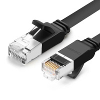 绿联 NW101 六类八芯黑色扁平纯铜网线 32AWG纯铜 1米 50184