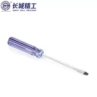 长城精工 Cr-V蓝透双色彩条柄螺丝批 一字起子改锥工具 6*300mm 274196 5把