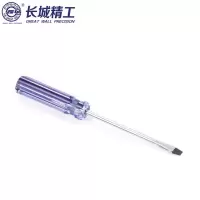 长城精工 Cr-V蓝透双色彩条柄螺丝批 一字起子改锥工具 6*150mm 274166 10把/件 1件