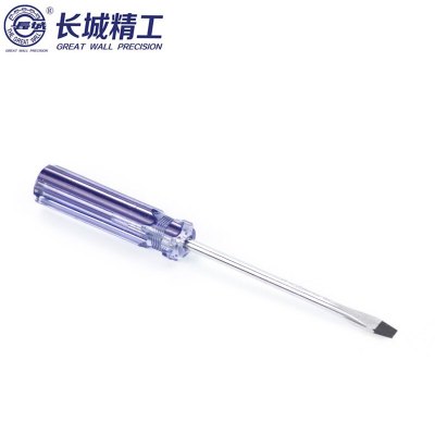 长城精工 Cr-V蓝透双色彩条柄螺丝批 一字起子改锥工具 6*150mm 274166 10把/件 1件